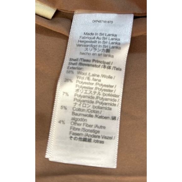 Madewell Tan Zip-Front Cargo Wool Blend In Windowpane Lined Mini Skirt Size 4 - Picture 8 of 8